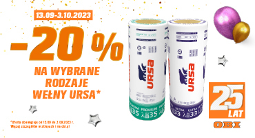 -20% na wybrane rodzaje wełny URSA