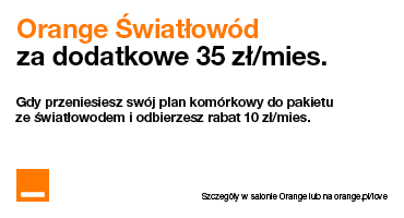 Orange Światłowód 35zł/mies.