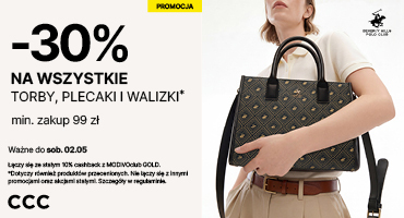 CCC -30% na torby, plecaki, walizki