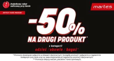 Promocja -50% na drugi produkt