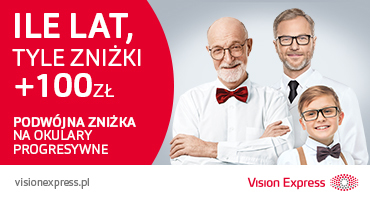 Ile lat, tyle zniżki +100 zł rabatu w Vision Express w M1 Marki!