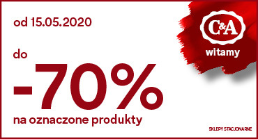 do -70% na oznakowane produkty w C&A!