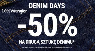 50 % RABATU NA DRUGĄ SZTUKĘ DENIM