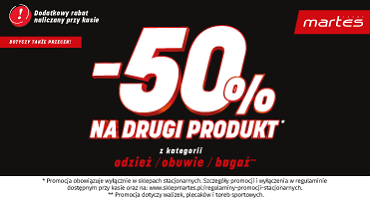 Promocja -50% na drugi produkt