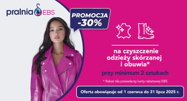 Teraz 30% taniej w Pralni EBS!