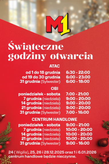 Świąteczne godziny otwarcia