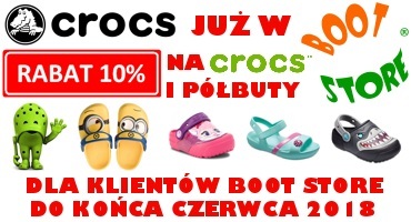  10% rabatu na wszystkie CROCSy i półbuty w BOOT STORE w M1 Marki!