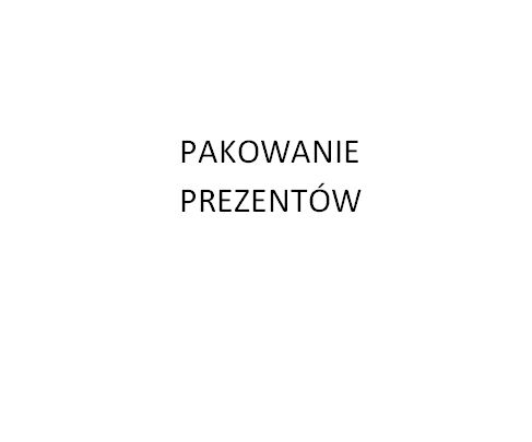 Pakowanie prezentów